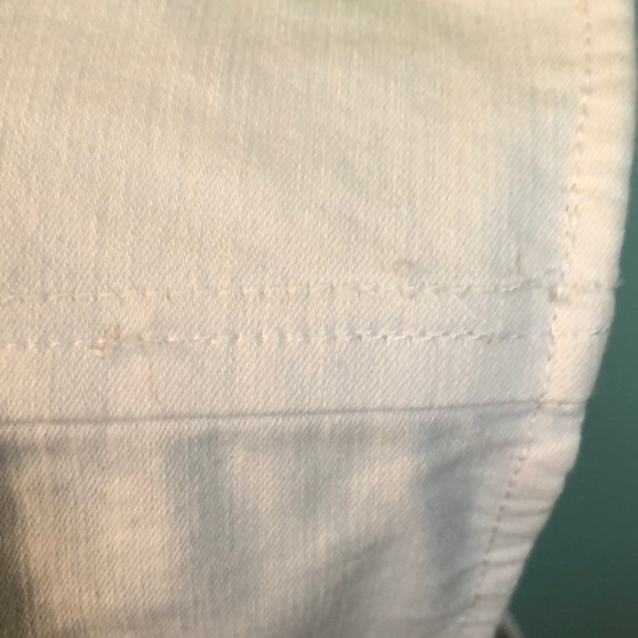 Live A Little White Jean Vest. Medium. - Picture 5 of 7